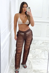 Ocean brown fringe beach trousers