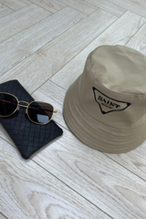 Saint Lucia Printed Beige & black Bucket Hat