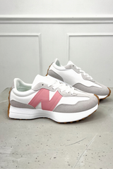 Natalia pink and grey gum sole trainers