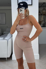 saint stone ribbed strappy unitard