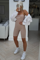 river seine stone ribbed strappy unitard