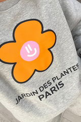 Plantes paris grey printed sweater short set