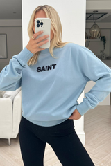 Saint blue round neck sweater