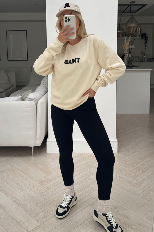 Saint ecru round neck sweater