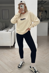 Saint ecru round neck sweater