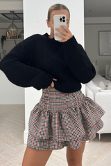 Checkered frill skirt online