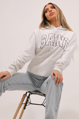 Saint grey & black printed Hoodie