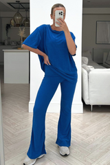 Rosie blue oversized towelling loungewear set