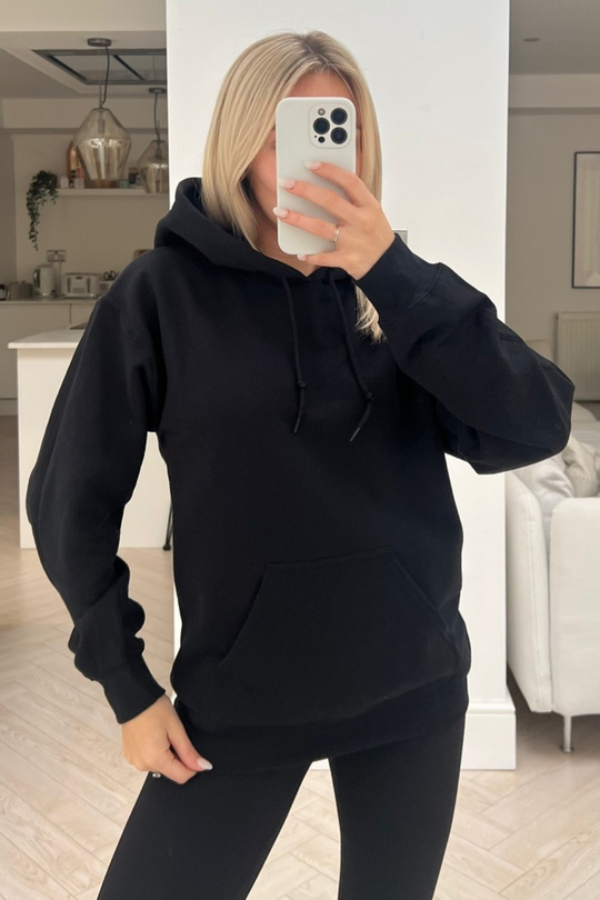 Glamify Essentials Black Hoodie