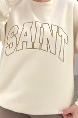 saint ecru printed sweater & legging coord