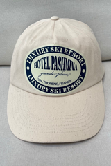 luxury ski resort stone printed cap
