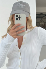 Athletics sport grey embroidered cap