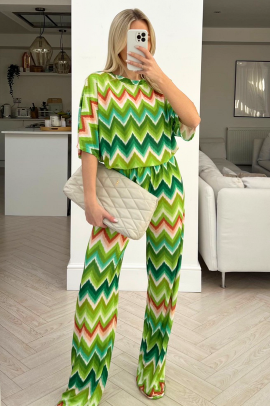 Lexi Green Flared Leg coord