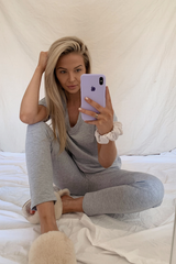Stella Grey V Neck Loungewear Set