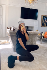 Stella Black V Neck Loungewear Set