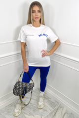 Balance blue and white printed tee