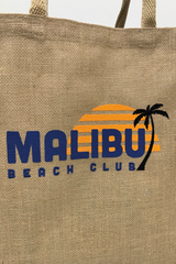 malibu beach panelled embroidered tote bag