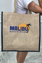 malibu beach panelled embroidered tote bag