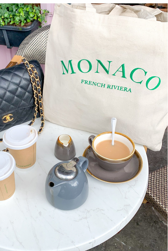 Monaco embroidered Tote bag