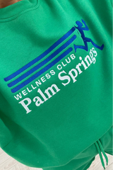 Palm springs green embroidered sweater short co ord