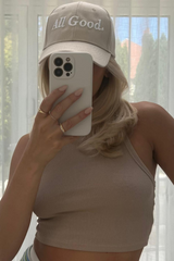 All good stone & white embroidered cap